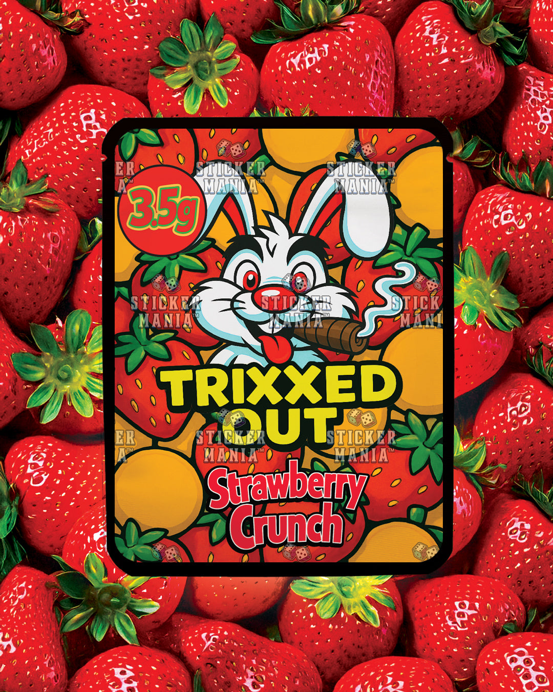 Trixxed Out - Strawberry Crunch | Pre-Made Sticker Bag | 3.5g