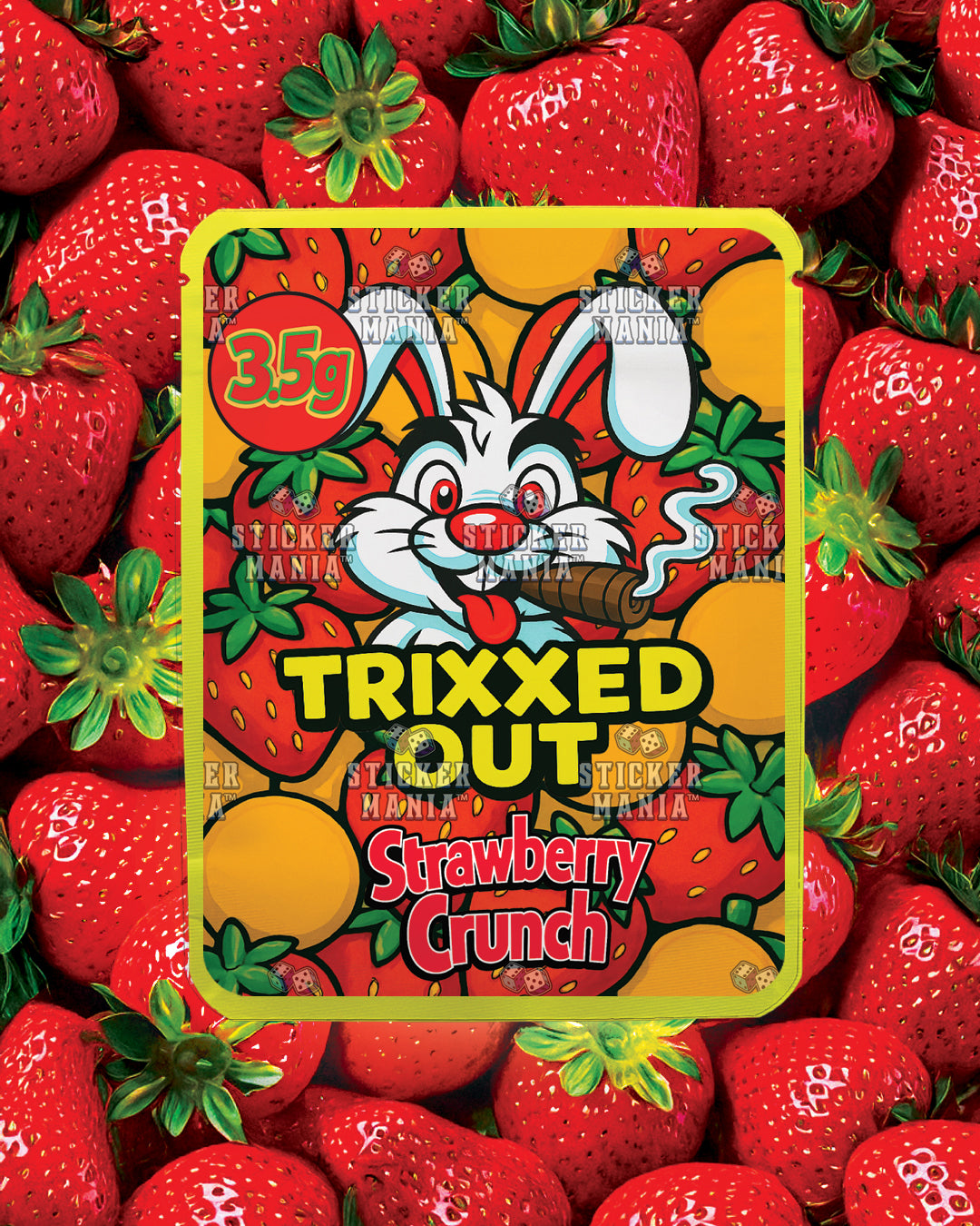 Trixxed Out - Strawberry Crunch | Pre-Made Sticker Bag | 3.5g