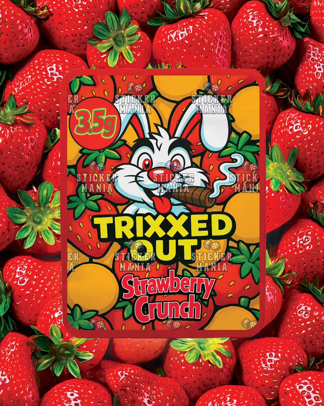Trixxed Out - Strawberry Crunch | Pre-Made Sticker Bag | 3.5g