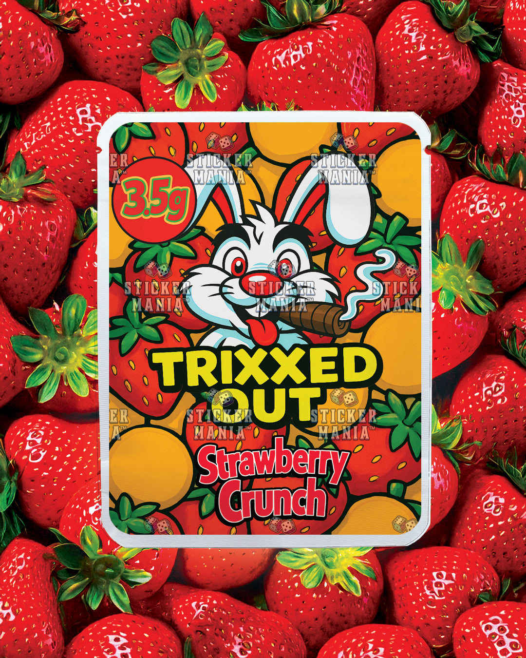 Trixxed Out - Strawberry Crunch | Pre-Made Sticker Bag | 3.5g