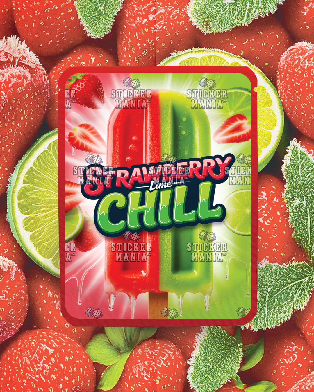 Strawberry Lime Chill | Pre-Made Sticker Bag | 3.5g