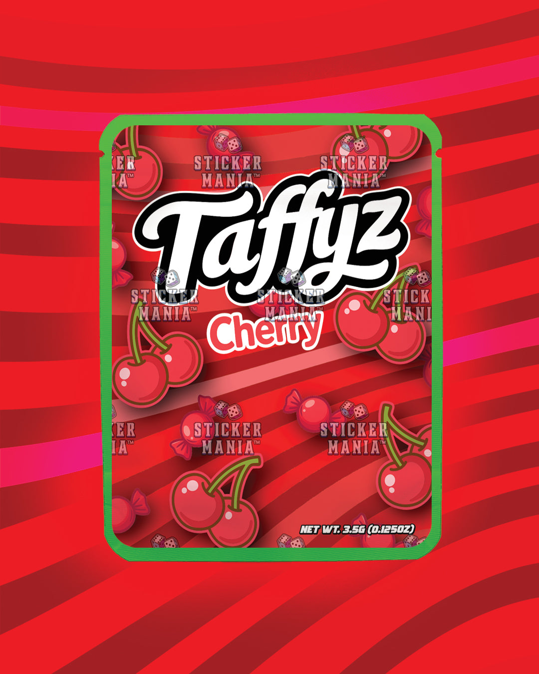 Taffyz Cherry | Pre-Made Sticker Bag | 3.5g