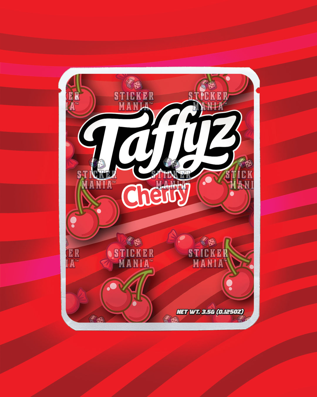 Taffyz Cherry | Pre-Made Sticker Bag | 3.5g