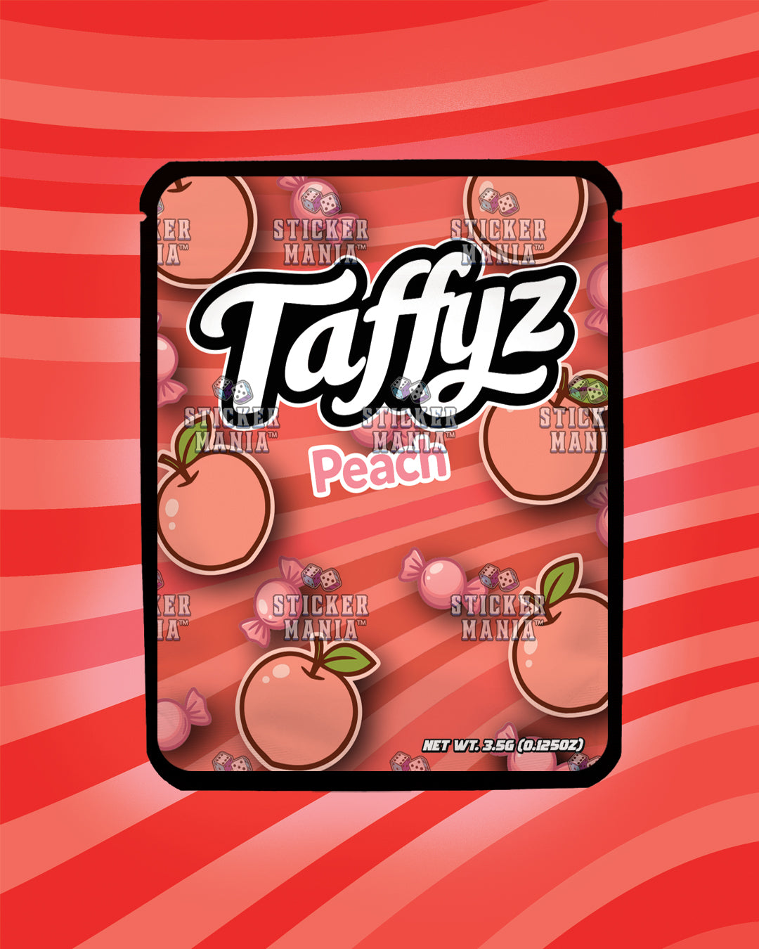 Taffyz Peach | Pre-Made Sticker Bag | 3.5g