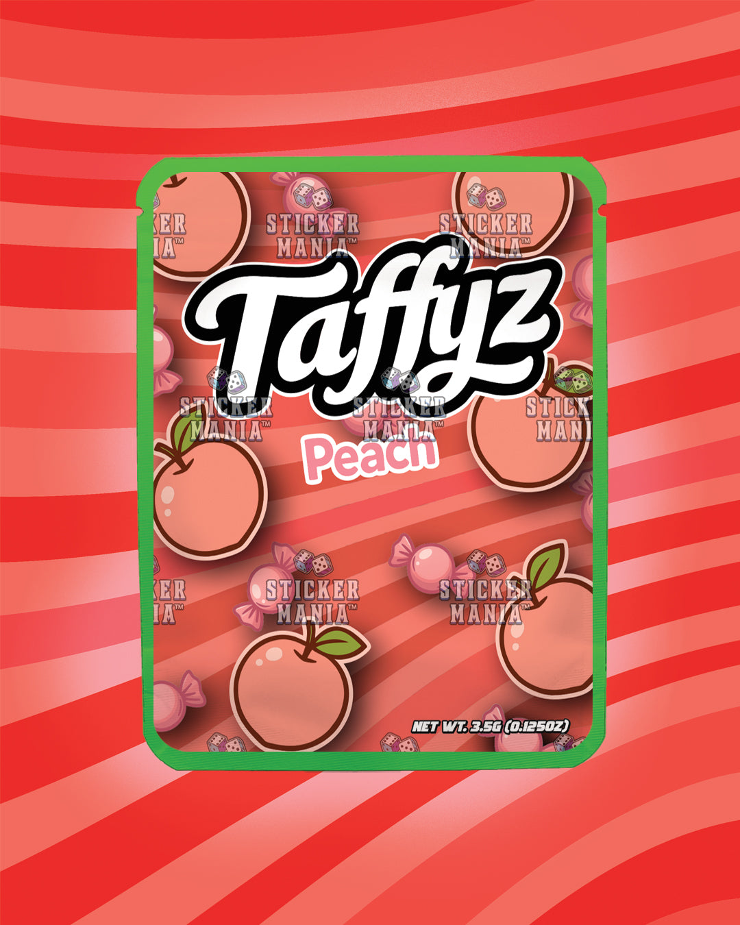 Taffyz Peach | Pre-Made Sticker Bag | 3.5g