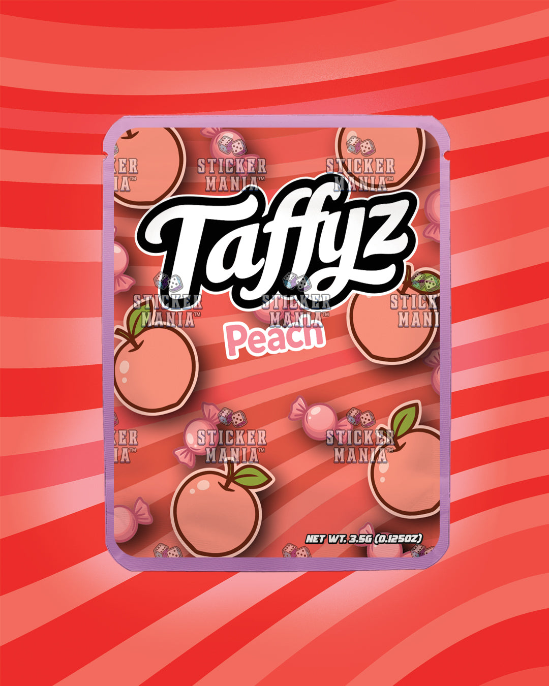 Taffyz Peach | Pre-Made Sticker Bag | 3.5g