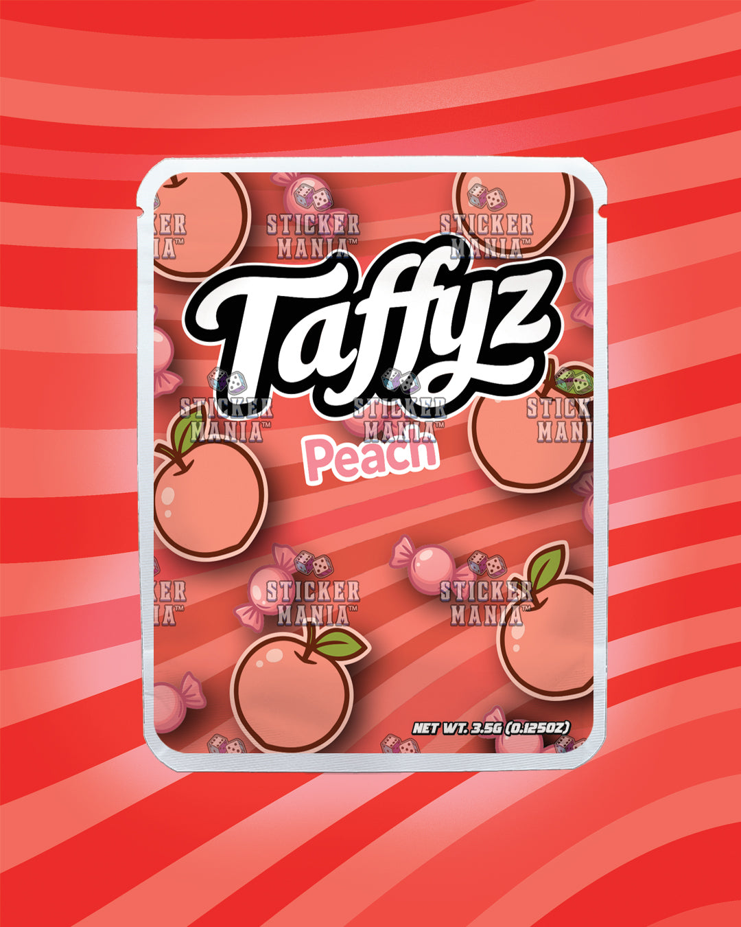 Taffyz Peach | Pre-Made Sticker Bag | 3.5g