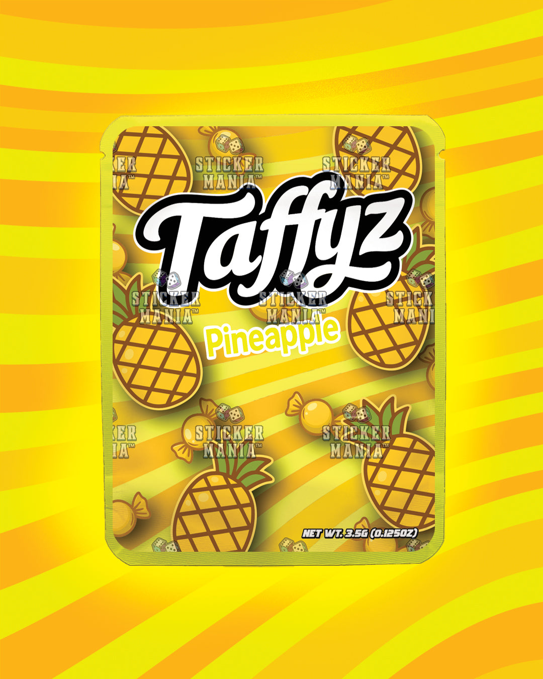 Taffyz Pineapple | Pre-Made Sticker Bag | 3.5g