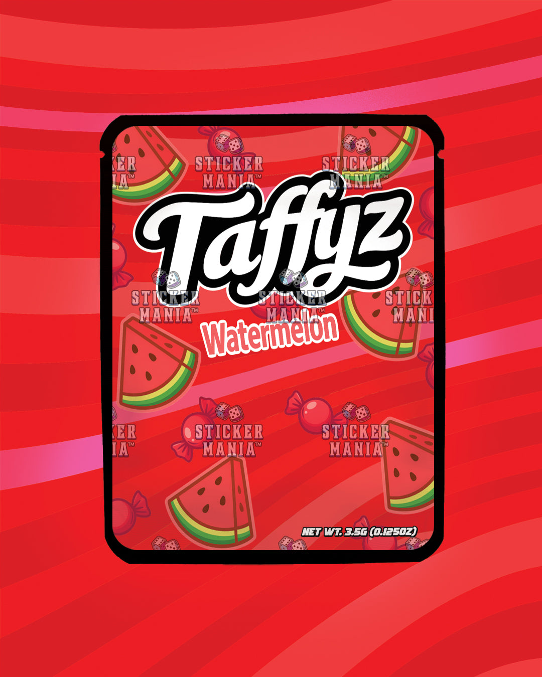 Taffyz Watermelon | Pre-Made Sticker Bag | 3.5g