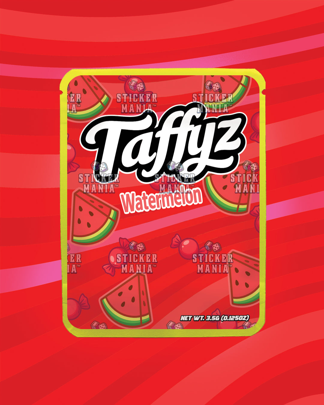 Taffyz Watermelon | Pre-Made Sticker Bag | 3.5g