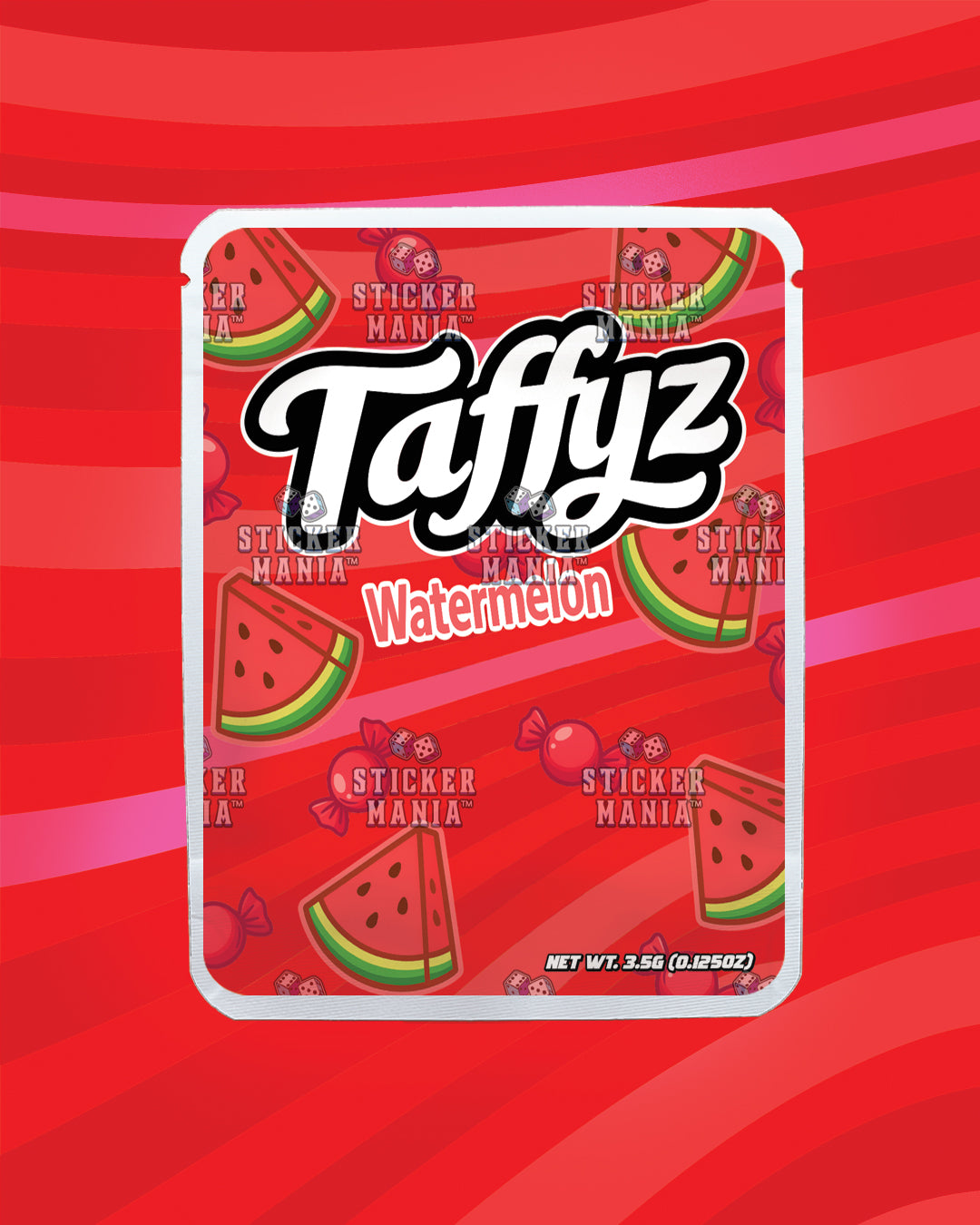 Taffyz Watermelon | Pre-Made Sticker Bag | 3.5g