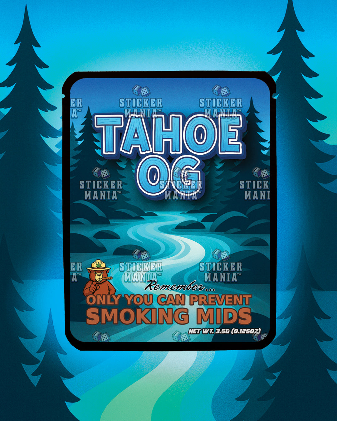 Tahoe OG | Pre-Made Sticker Bag | 3.5g
