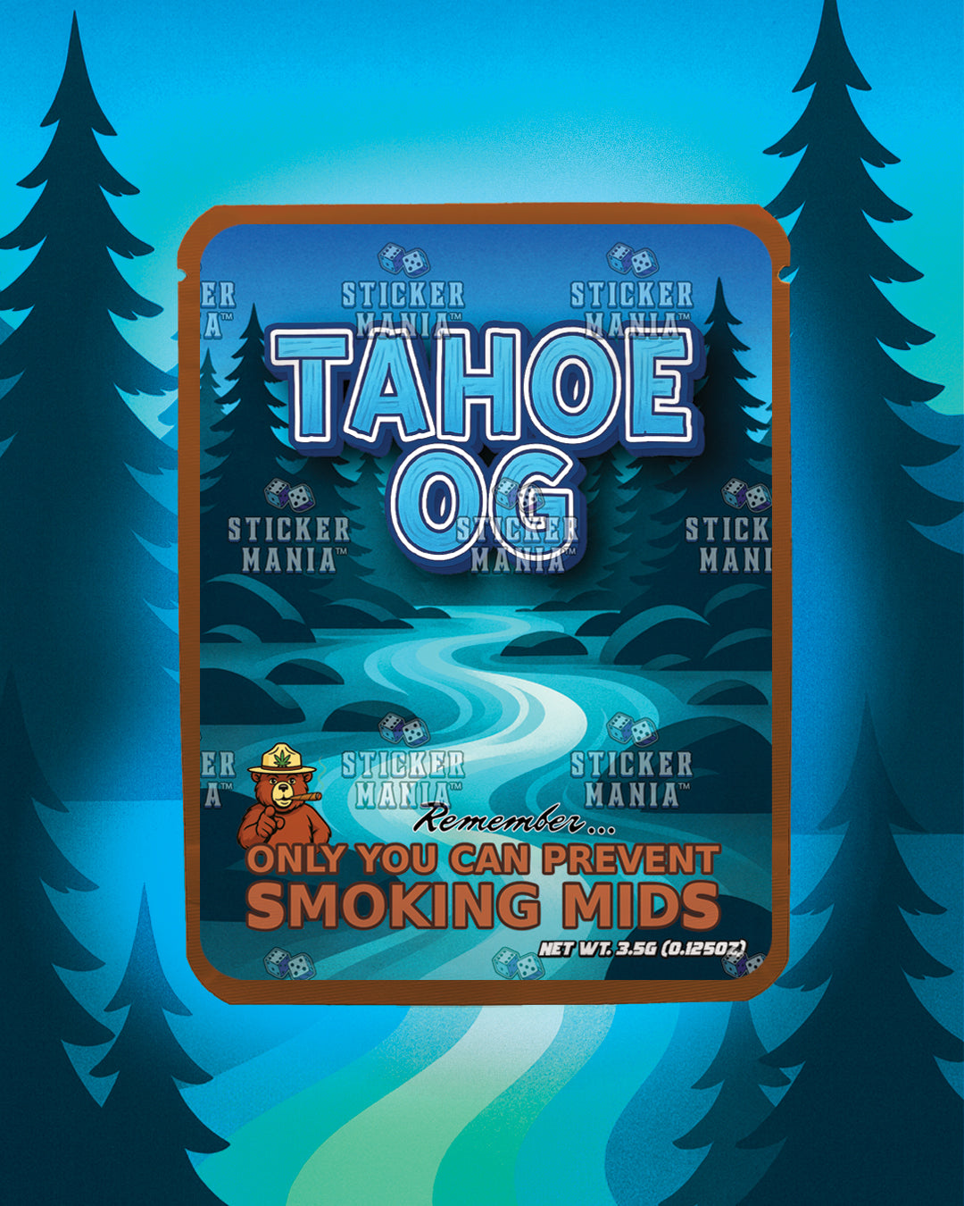 Tahoe OG | Pre-Made Sticker Bag | 3.5g