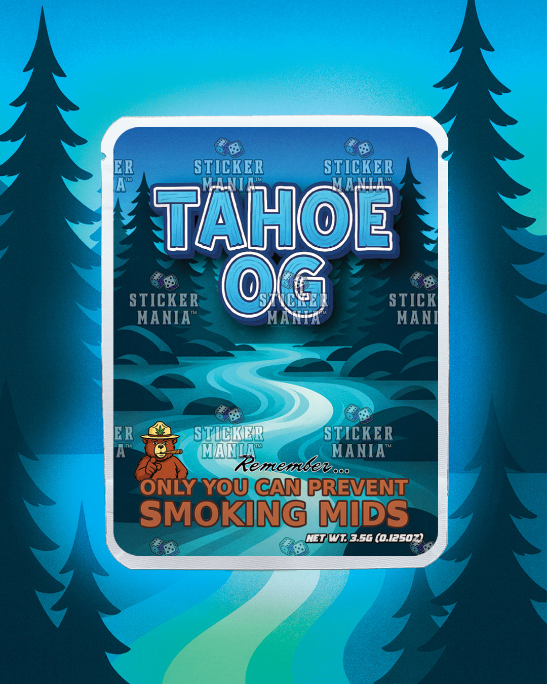 Tahoe OG | Pre-Made Sticker Bag | 3.5g