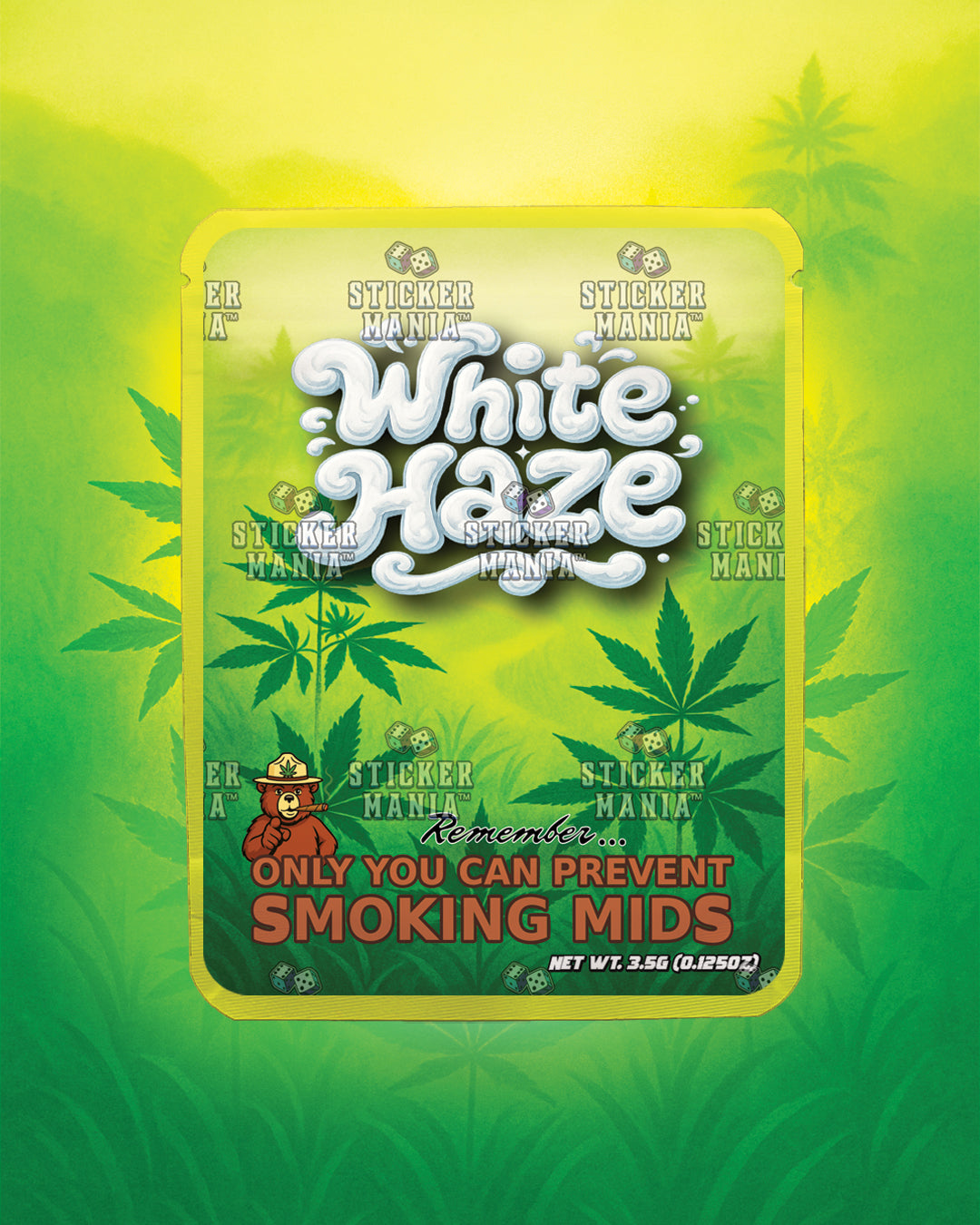 White Haze | Pre-Made Sticker Bag | 3.5g