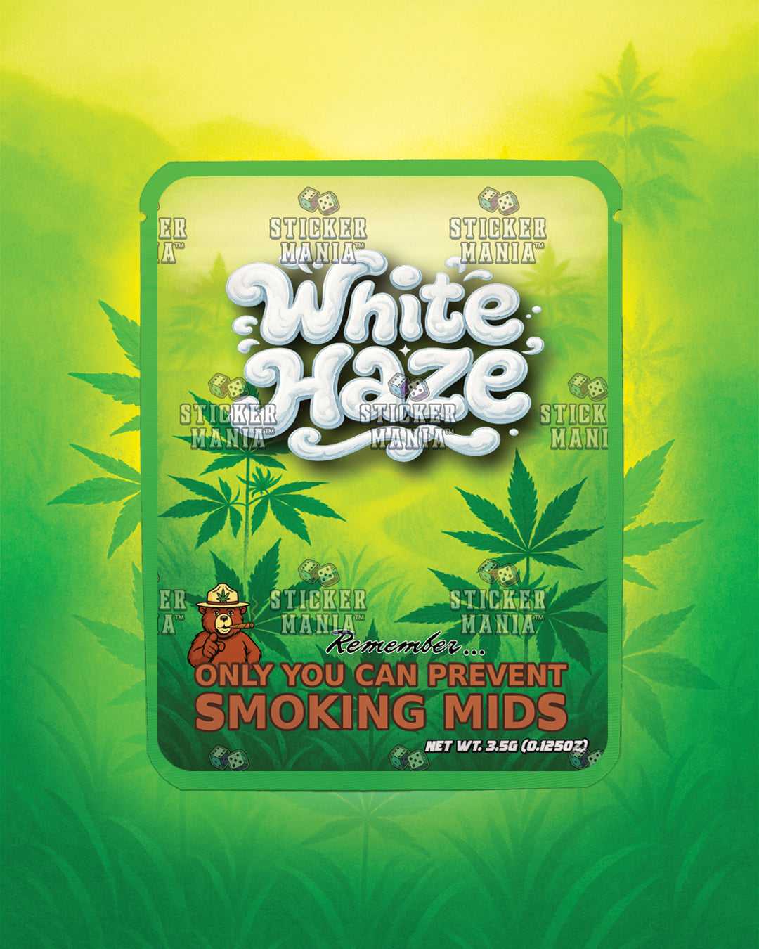 White Haze | Pre-Made Sticker Bag | 3.5g