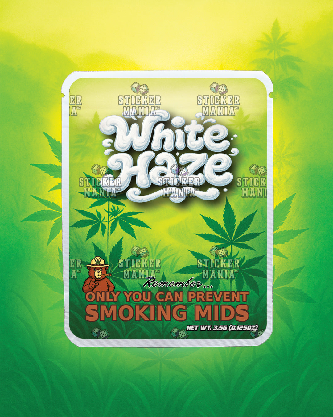 White Haze | Pre-Made Sticker Bag | 3.5g