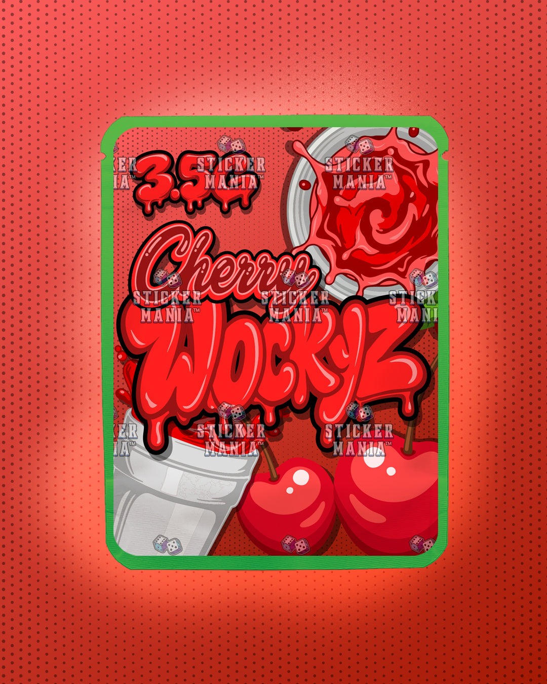 Wockyz Cherry | Pre-Made Sticker Bag | 3.5g