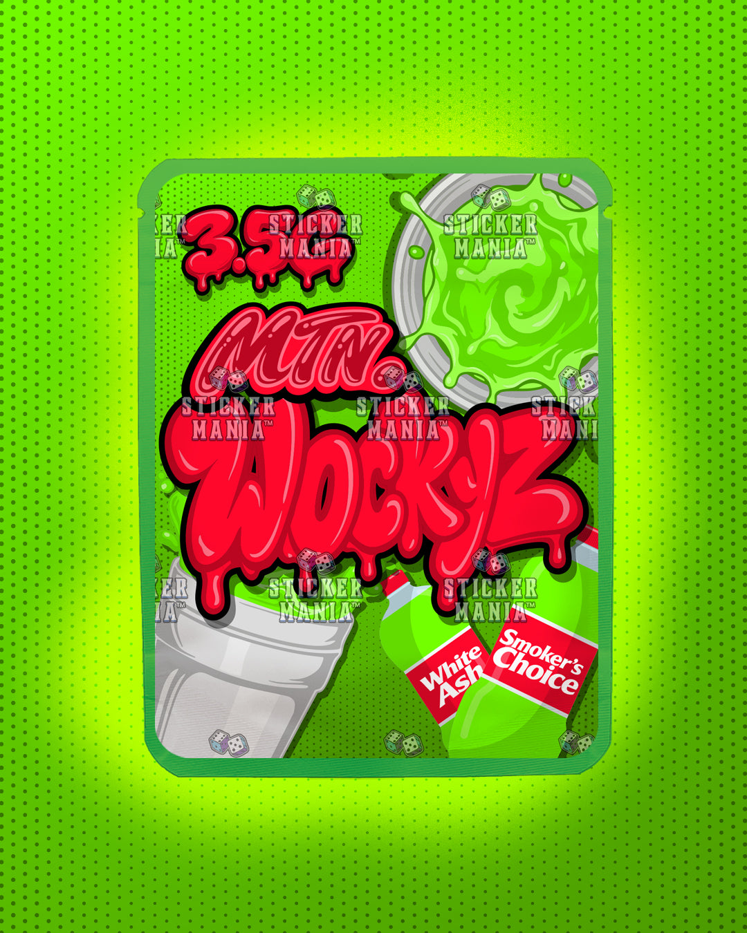 Wockyz MTN | Pre-Made Sticker Bag | 3.5g