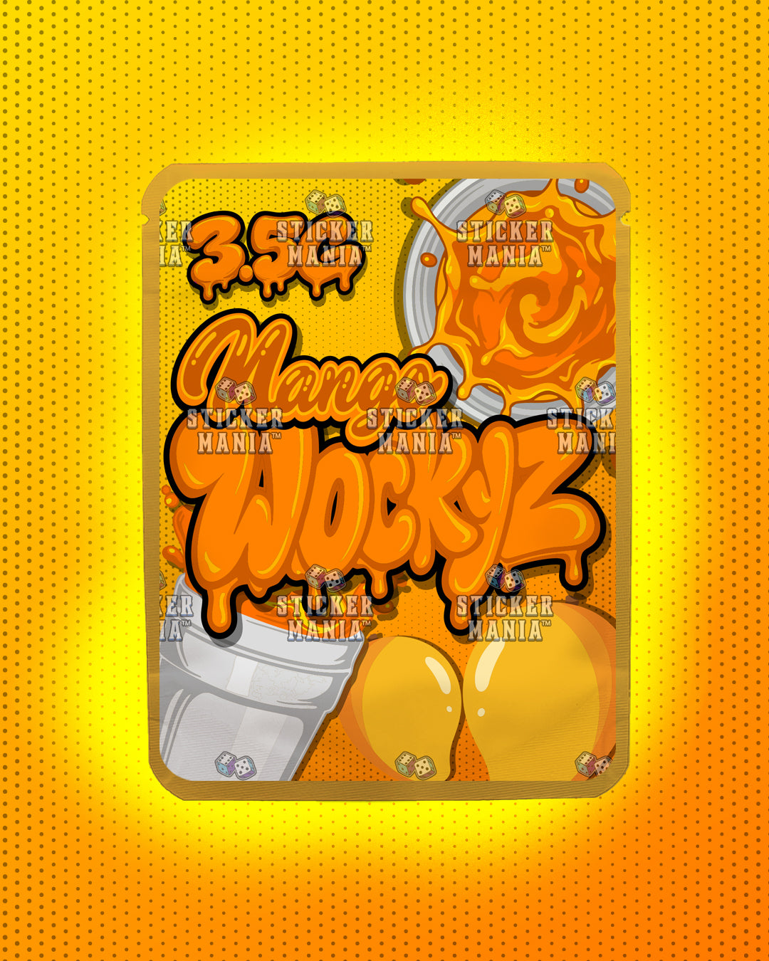 Wockyz Mango | Pre-Made Sticker Bag | 3.5g