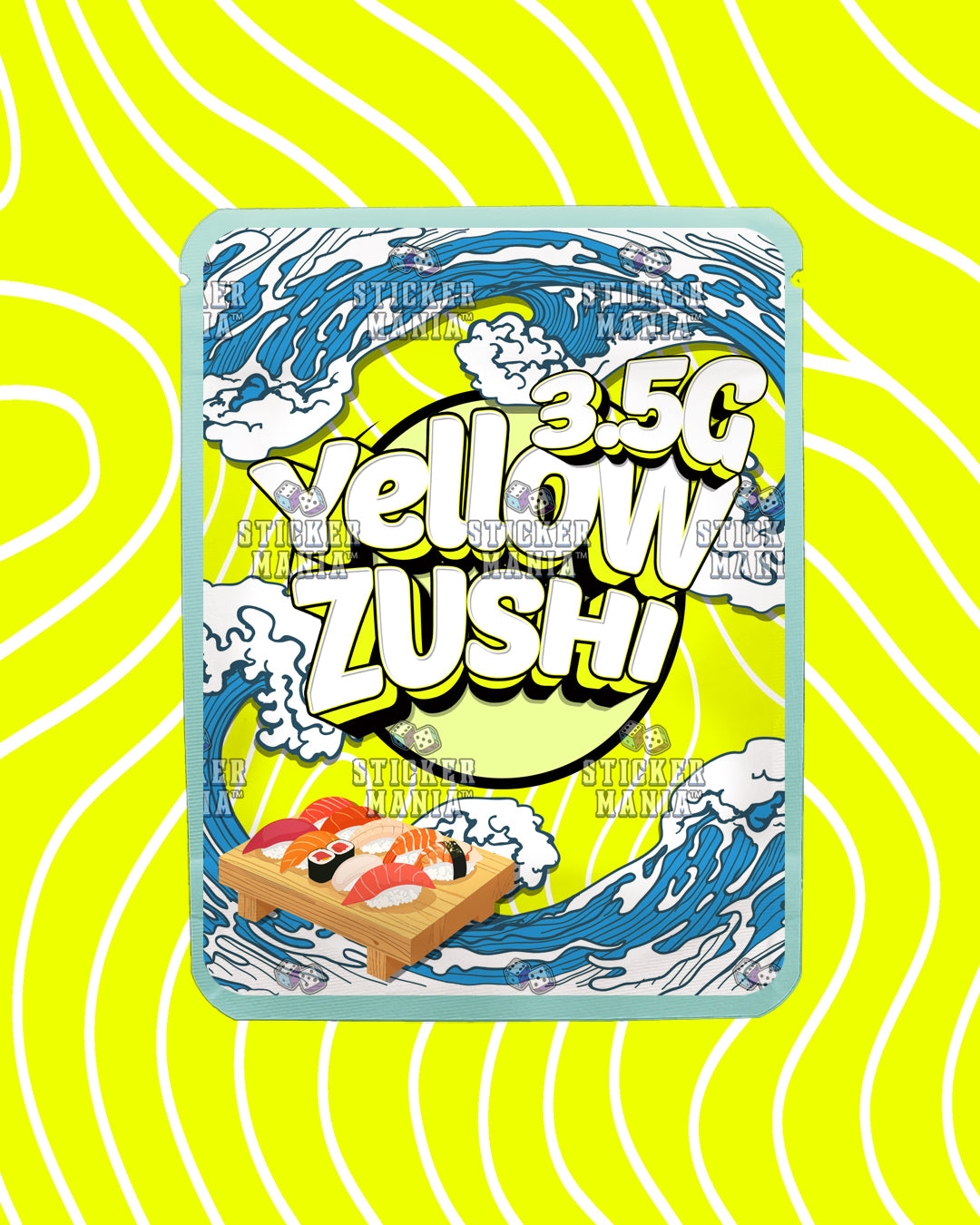 Yellow Zushi | Pre-Made Sticker Bag | 3.5g