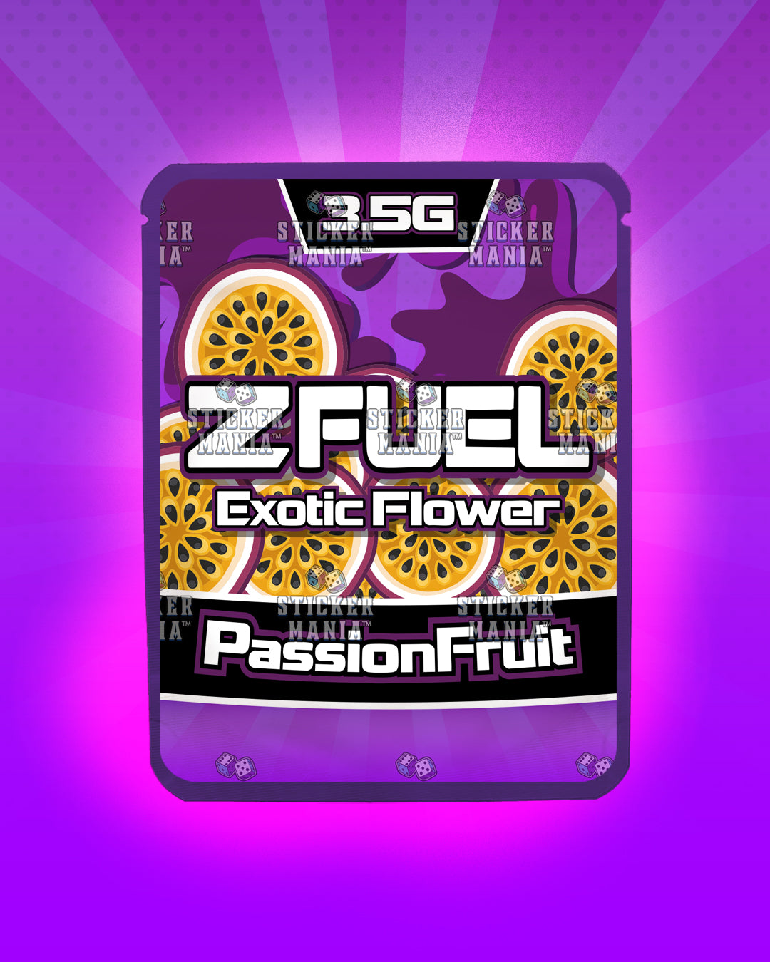 Z Fuel Passion Fruit | Pre-Made Sticker Bag | 3.5g