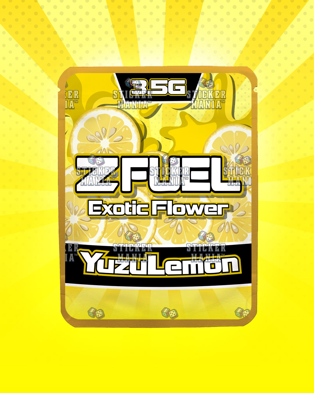 Z Fuel Yuzu Lemon | Pre-Made Sticker Bag | 3.5g