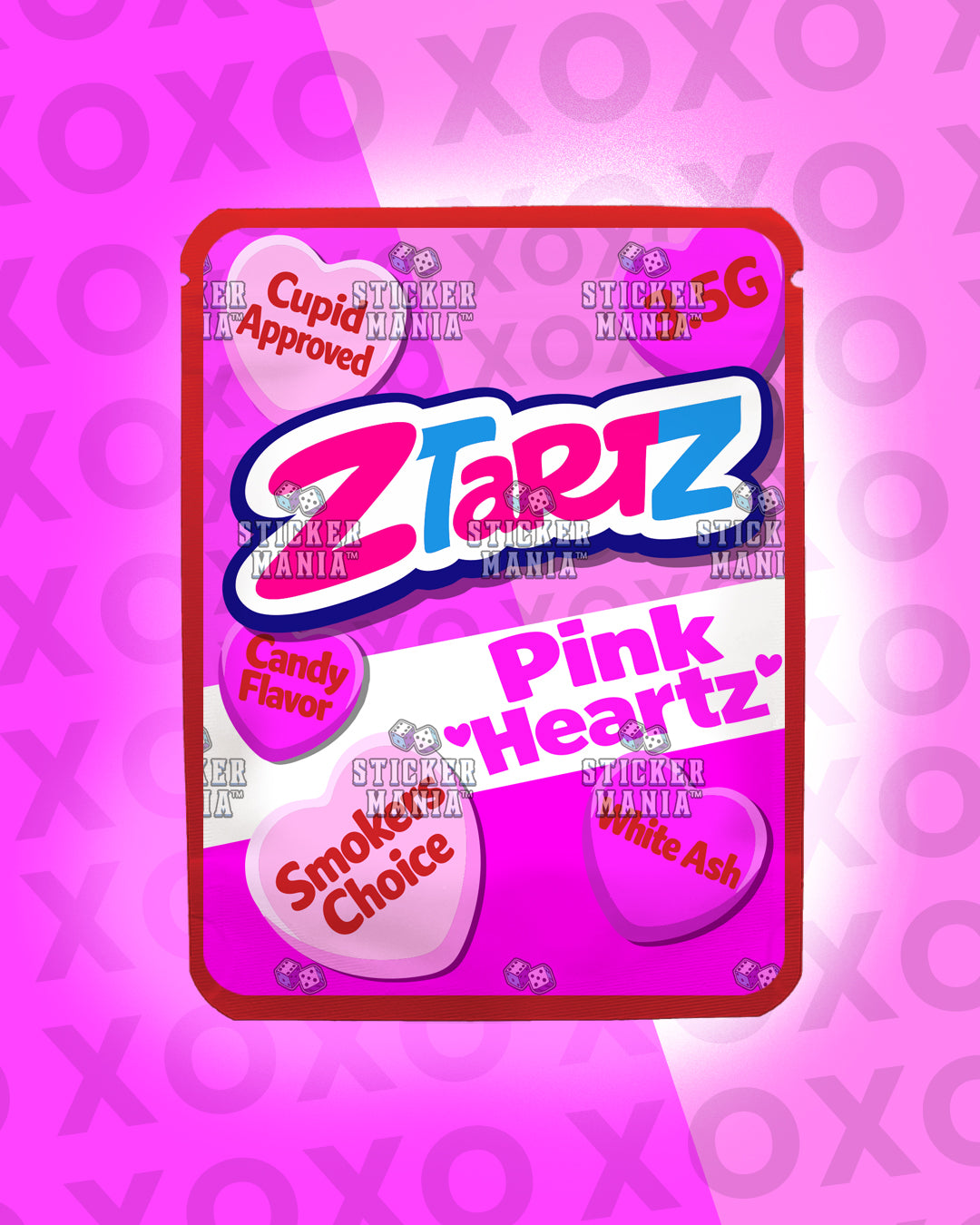 Z Tartz Pink Heartz | Pre-Made Sticker Bag | 3.5g