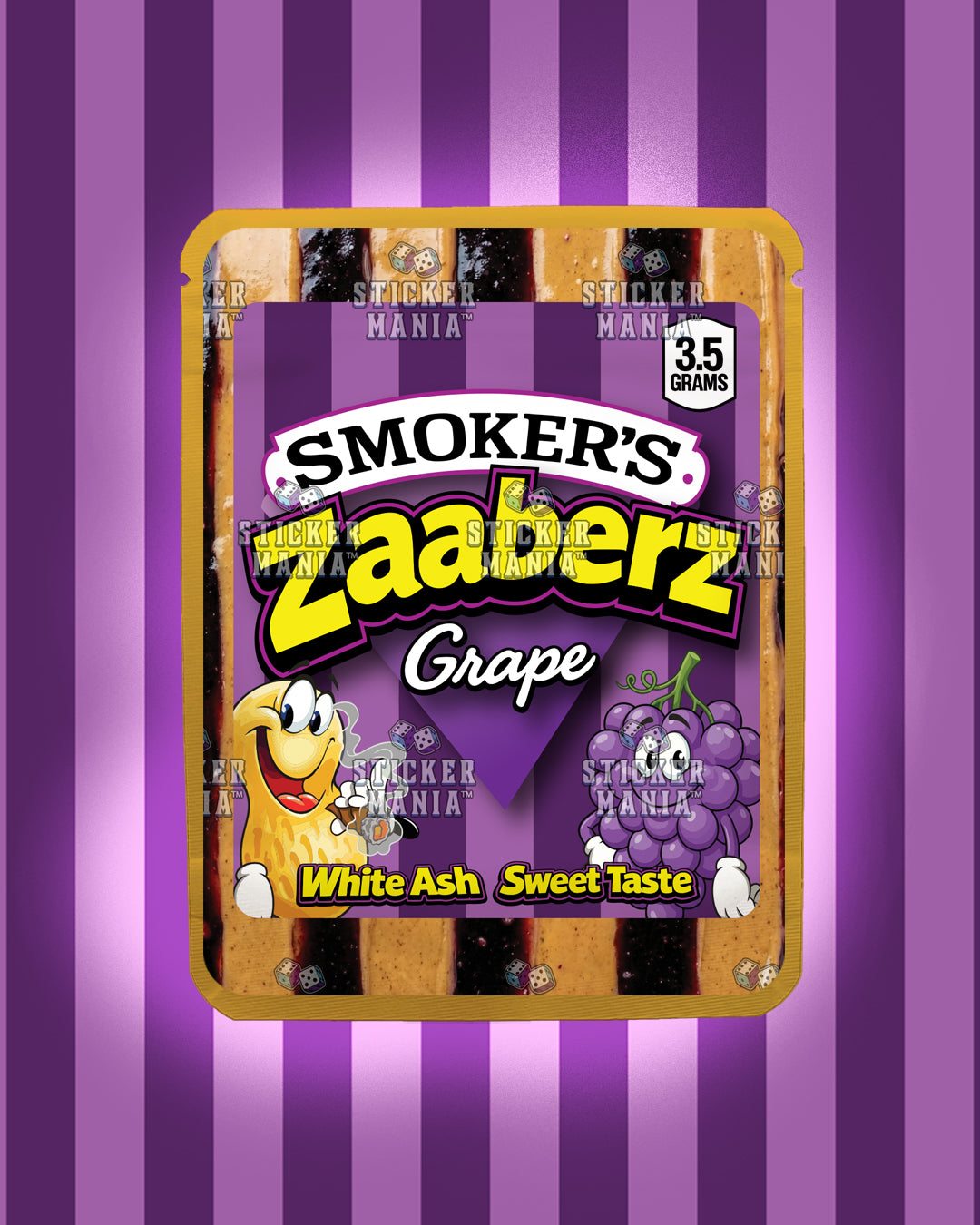 Zaaberz Grape | Pre-Made Sticker Bag | 3.5g