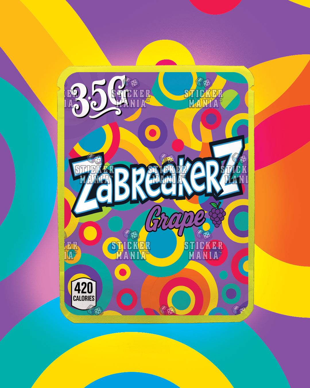 Zabreakerz Grape | Pre-Made Sticker Bag | 3.5g