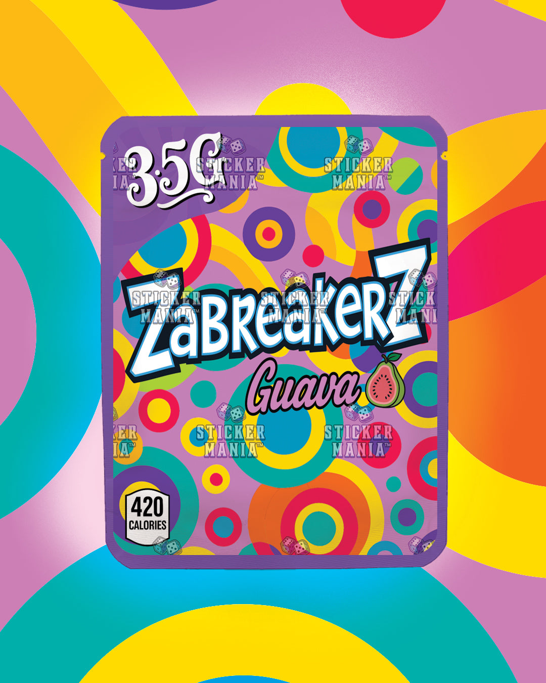 Zabreakerz Guava | Pre-Made Sticker Bag | 3.5g