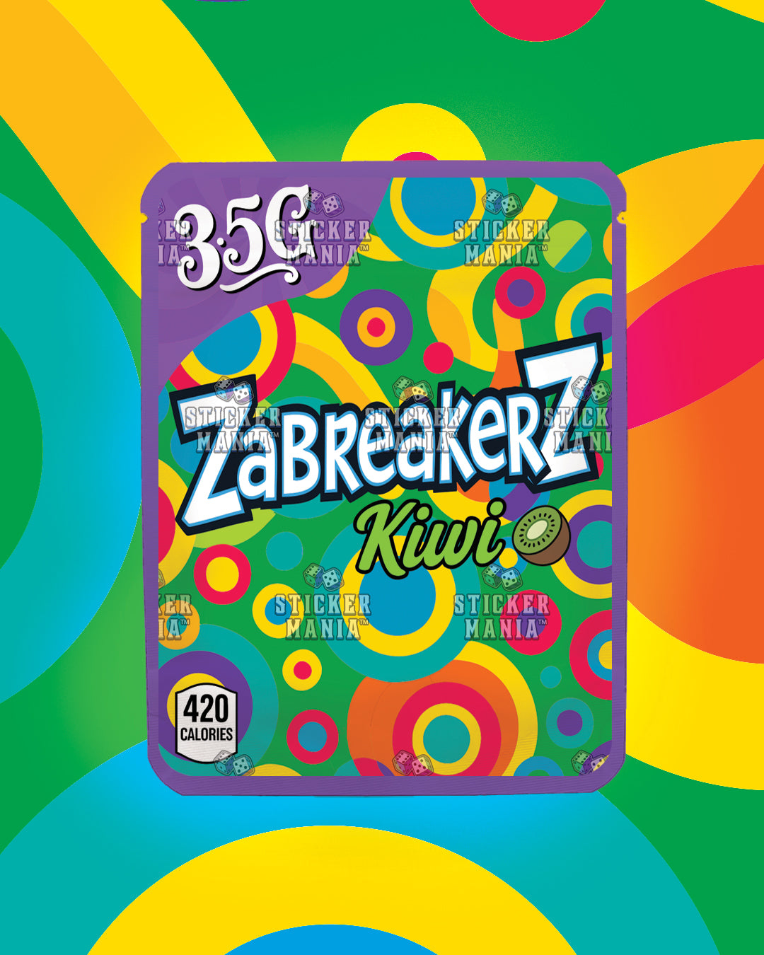 Zabreakerz Kiwi | Pre-Made Sticker Bag | 3.5g