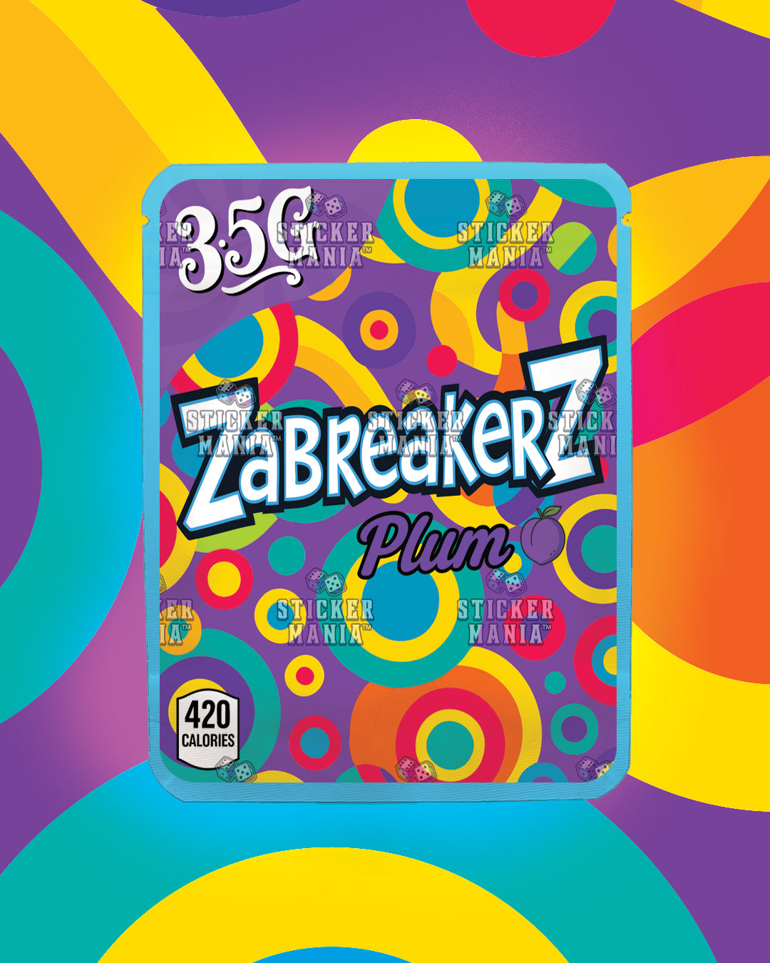 Zabreakerz Plum | Pre-Made Sticker Bag | 3.5g