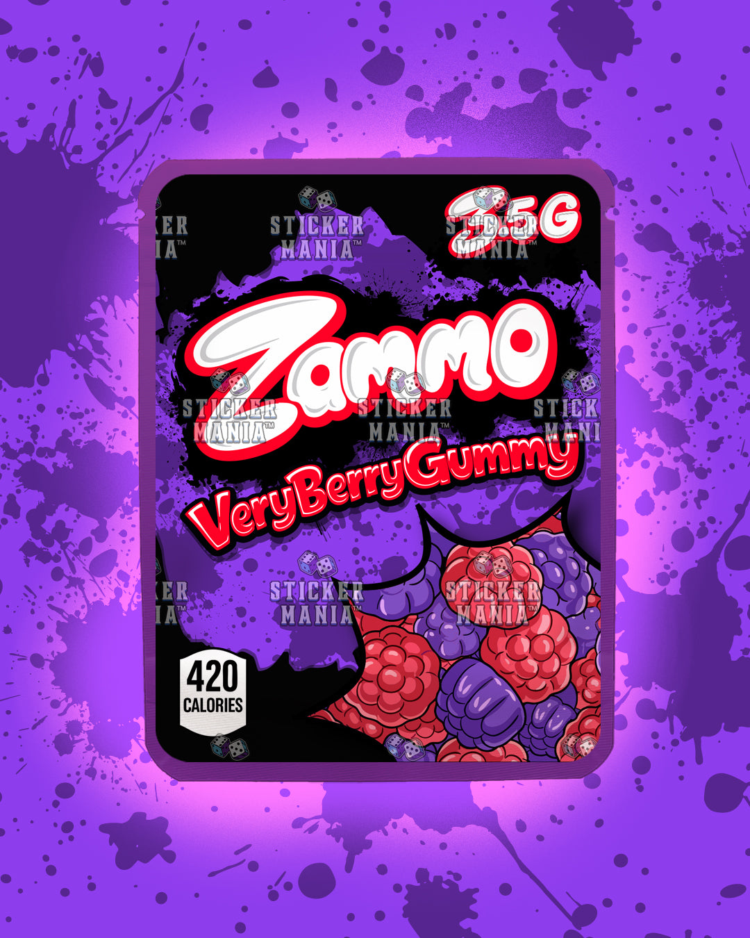 Zammo Very Berry Gummy | Pre-Made Sticker Bag | 3.5g
