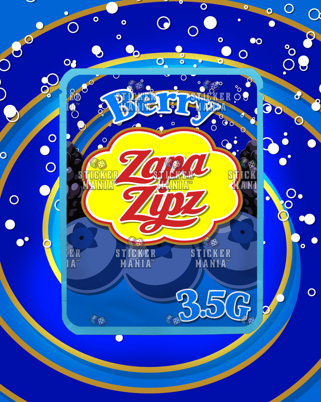 Zapa Zipz Berry | Pre-Made Sticker Bag | 3.5g