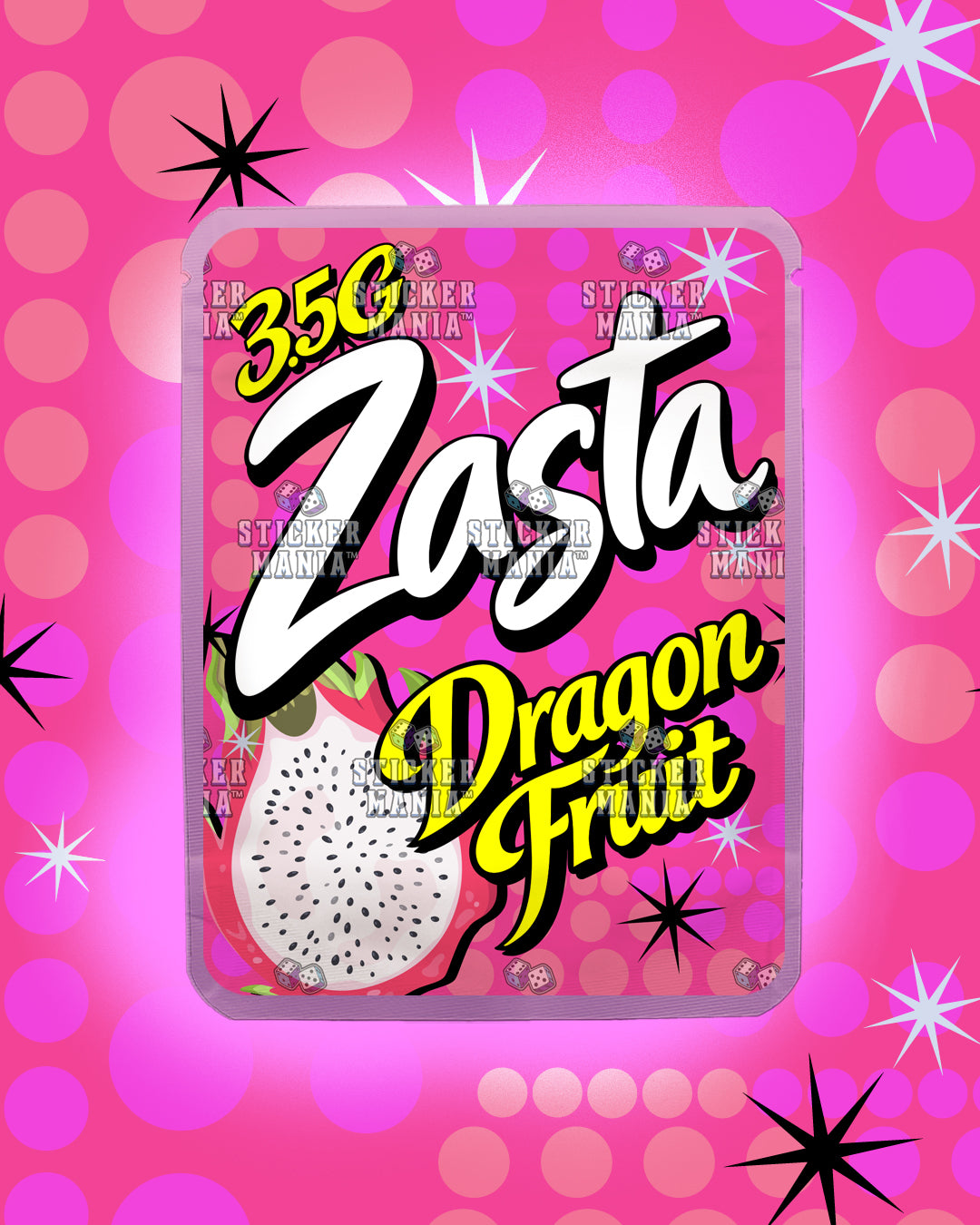 Zasta Dragon Fruit | Pre-Made Sticker Bag | 3.5g