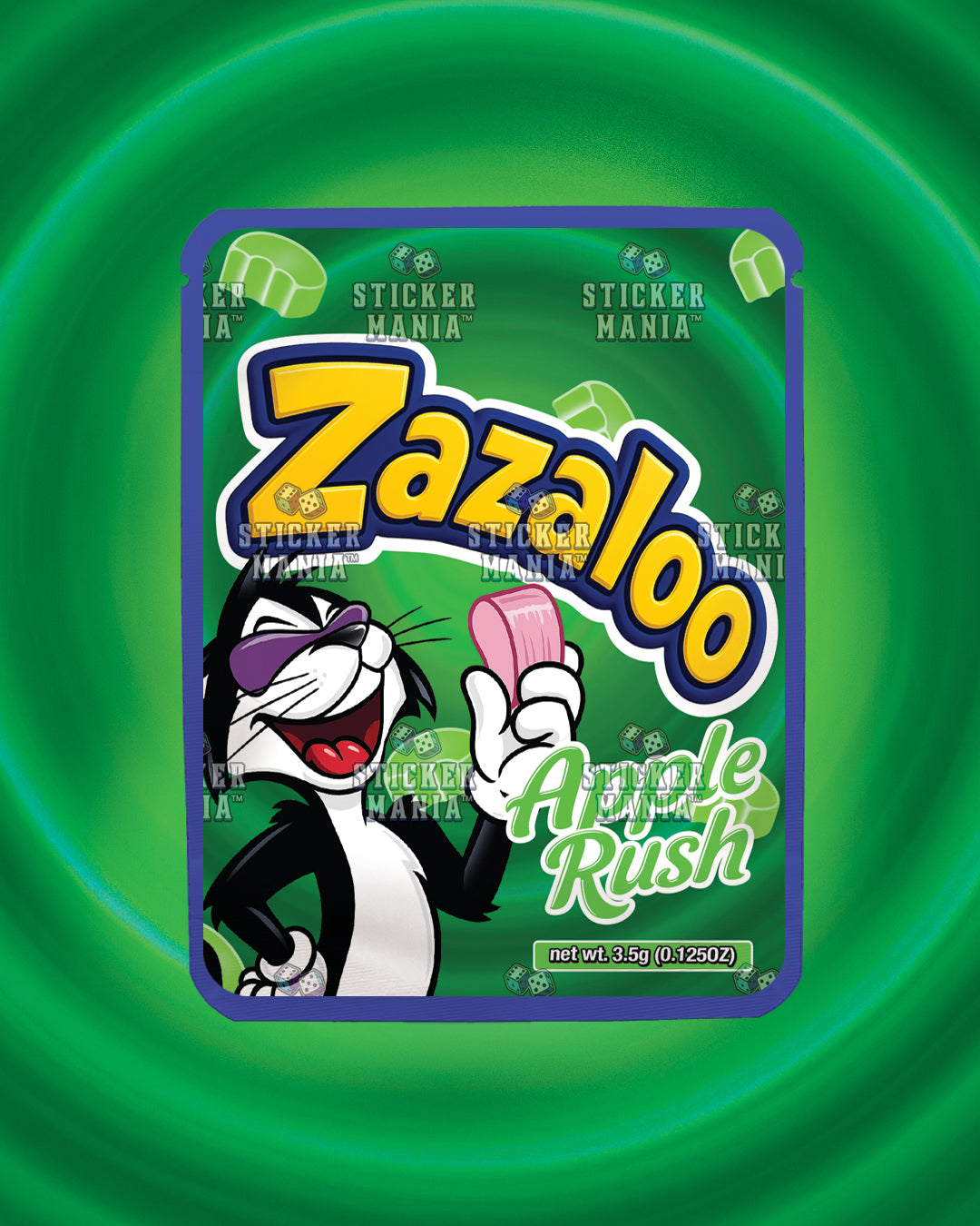 Zazaloo Apple Rush | Pre-Made Sticker Bag | 3.5g