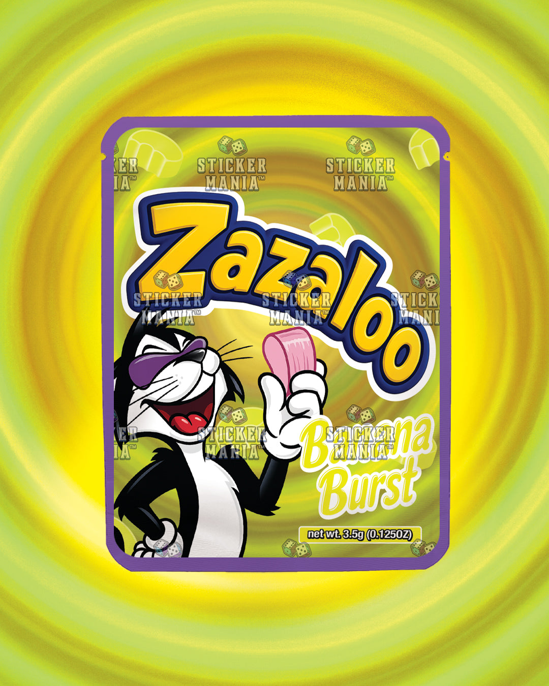 Zazaloo Banana Burst | Pre-Made Sticker Bag | 3.5g