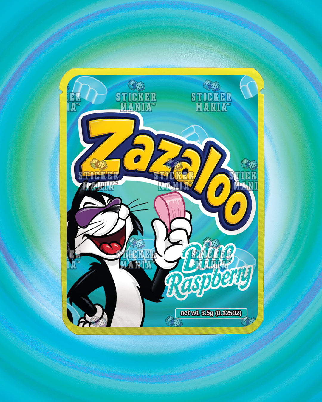 Zazaloo Blue Raspberry | Pre-Made Sticker Bag | 3.5g