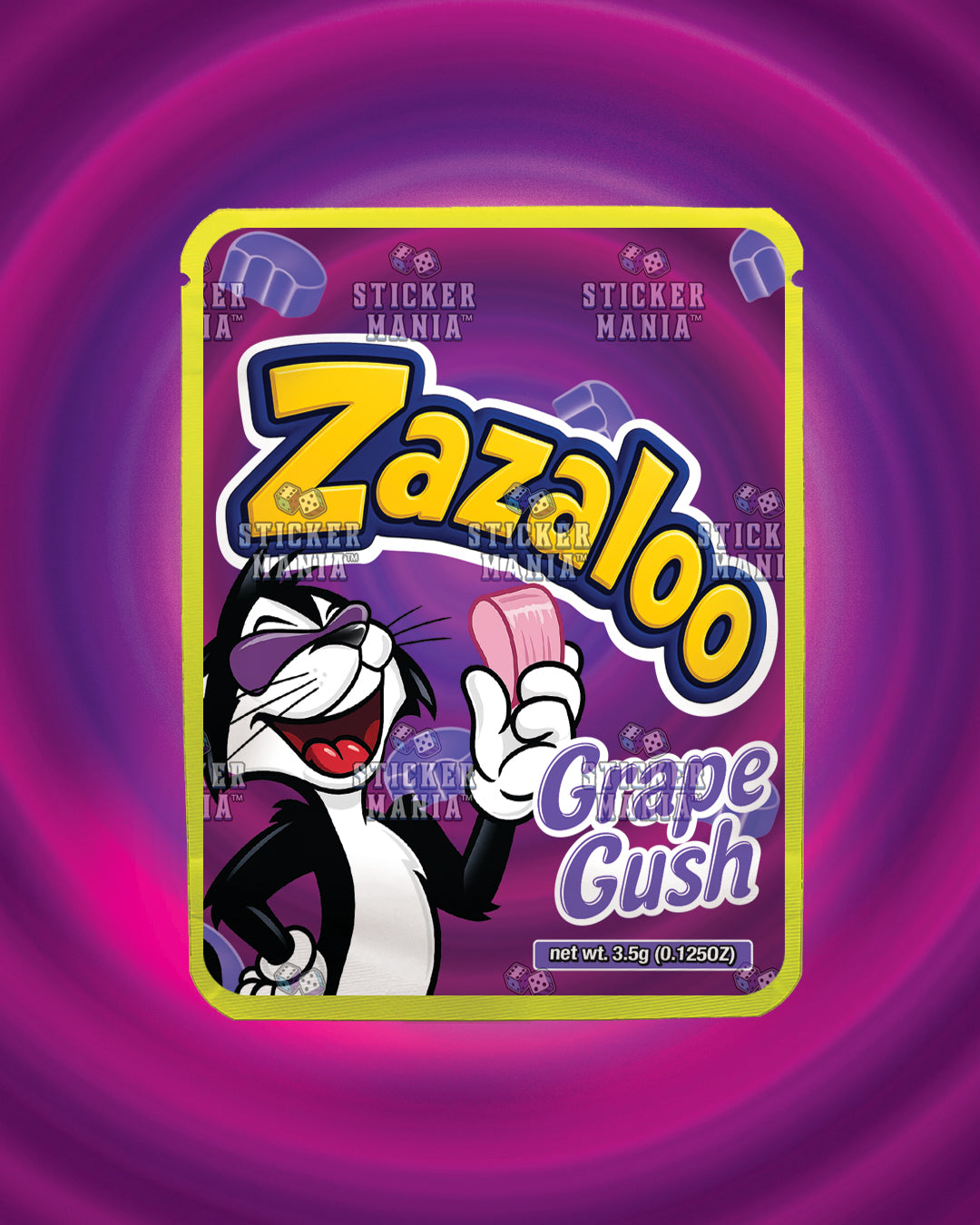 Zazaloo Grape Gush | Pre-Made Sticker Bag | 3.5g