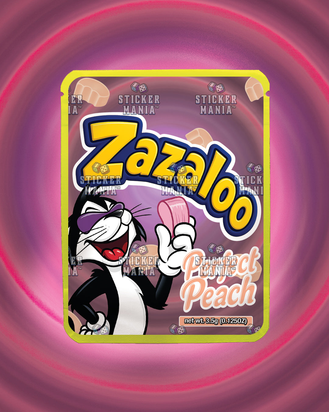 Zazaloo Perfect Peach | Pre-Made Sticker Bag | 3.5g