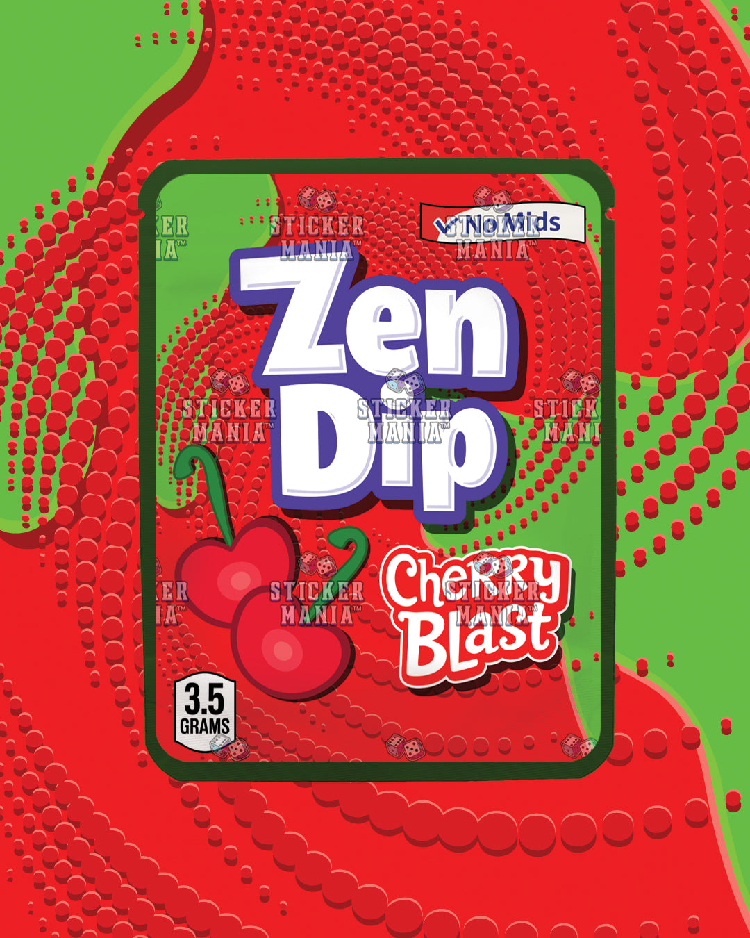 Zen Dip Cherry Blast | Pre-Made Sticker Bag | 3.5g