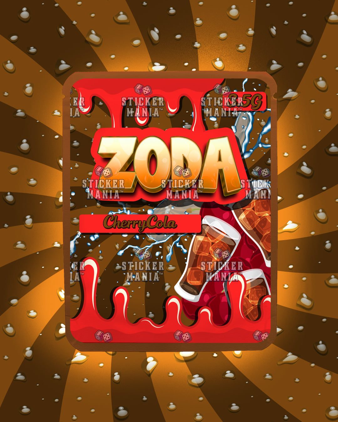 Zoda Cherry Cola | Pre-Made Sticker Bag | 3.5g