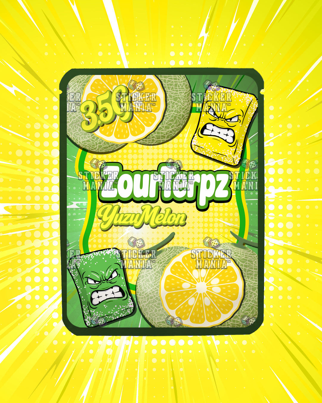 Zour Terpz Yuzu Melon | Pre-Made Sticker Bag | 3.5g