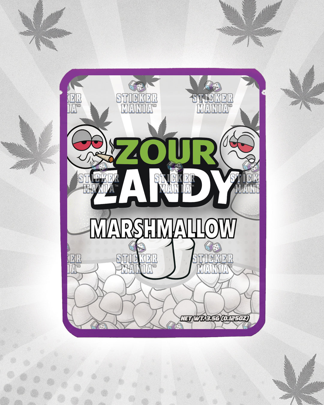 Zour Zandy Marshmallow | Pre-Made Sticker Bag | 3.5g