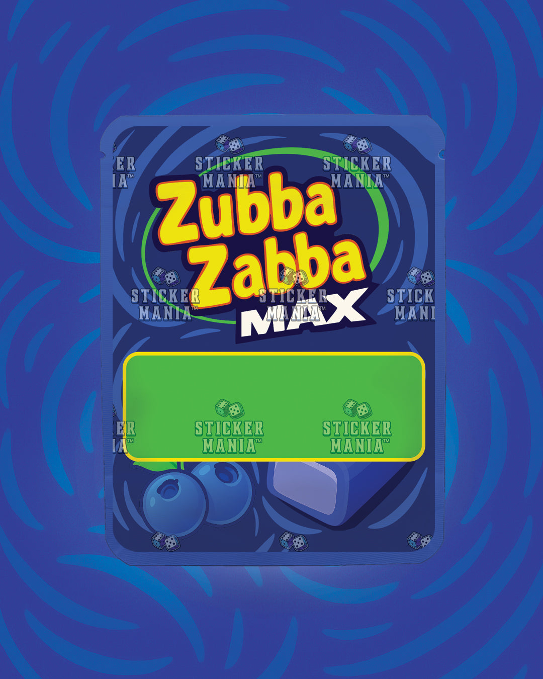 Zubba Zabba Max Outrageous Blueberry | Pre-Made Sticker Bag | 3.5g