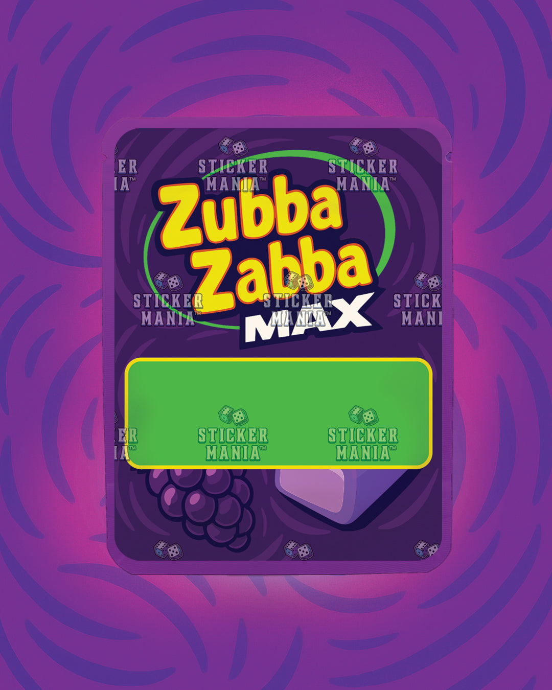 Zubba Zabba Max Outrageous Grape | Pre-Made Sticker Bag | 3.5g