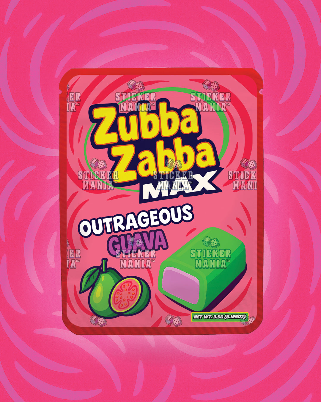 Zubba Zabba Max Outrageous Guava | Pre-Made Sticker Bag | 3.5g