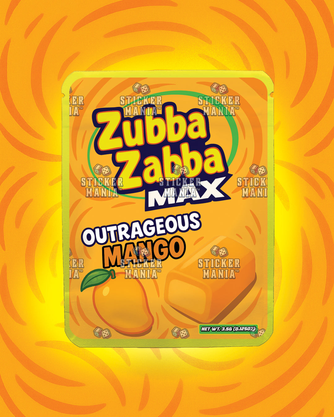 Zubba Zabba Max Outrageous Mango | Pre-Made Sticker Bag | 3.5g