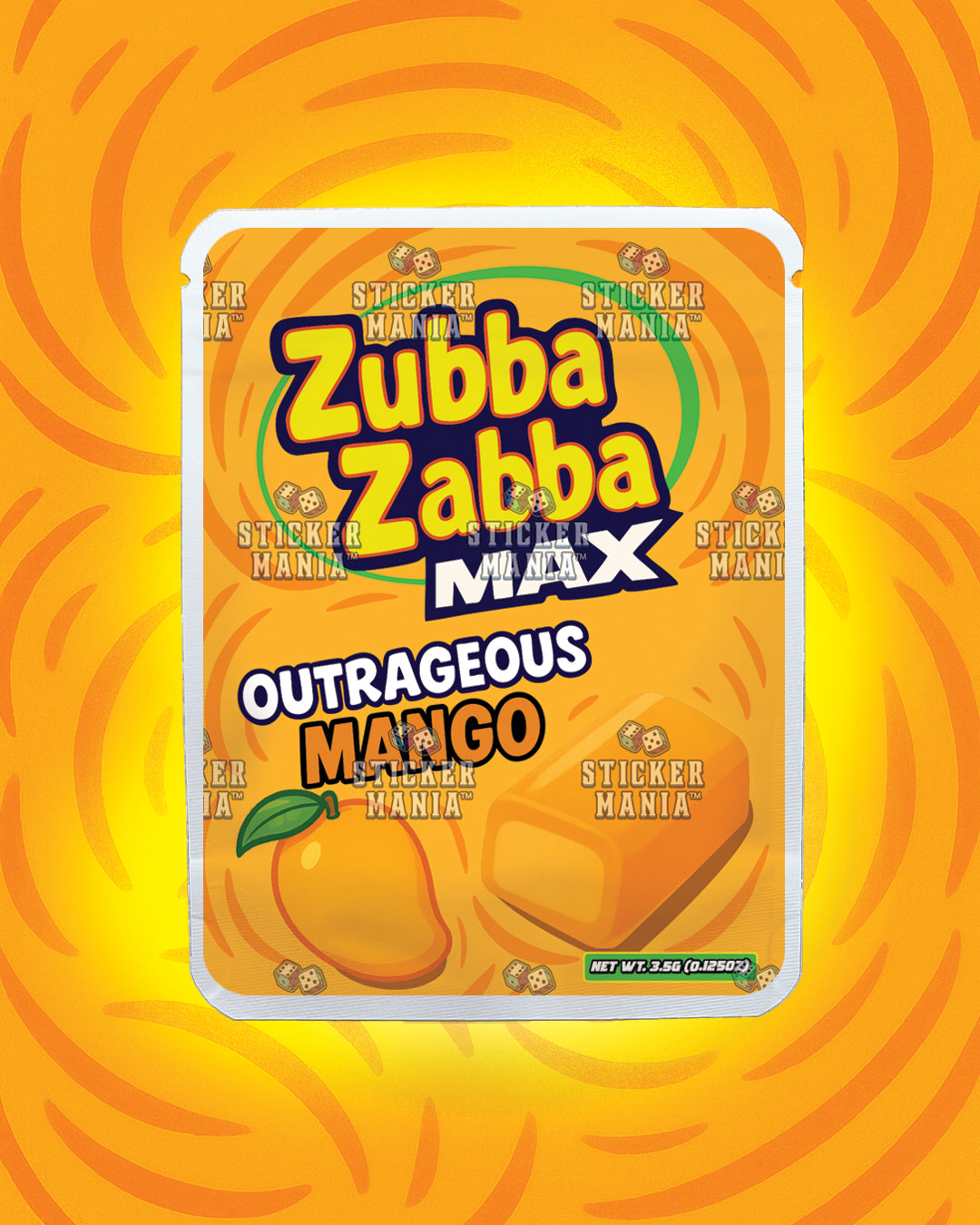 Zubba Zabba Max Outrageous Mango | Pre-Made Sticker Bag | 3.5g